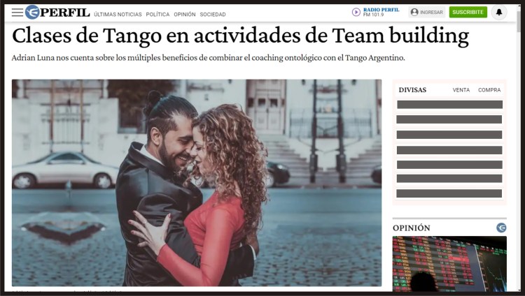 Perfil team building - Tango