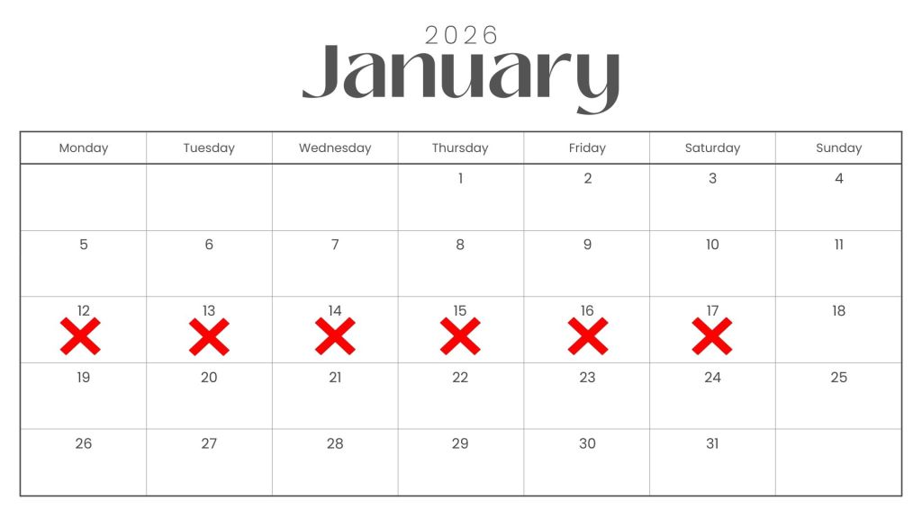 Tango classes in Buenos Aires
availability - Calendar Janurary 2026